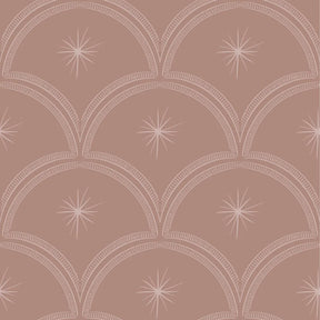 vintage meisjeskamer of babykamer behang met nude roze sterren van het merk Little Amour