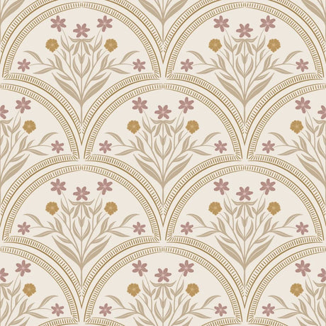 vintage meisjeskamer of babykamer behang met bloemen van het merk Little Amour