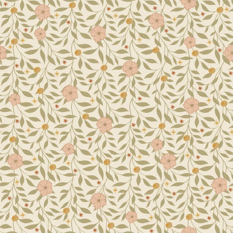 vintage meisjeskamer of babykamer behang met bloemen van het merk Little Amour