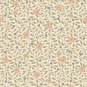 vintage meisjeskamer of babykamer behang met bloemen van het merk Little Amour