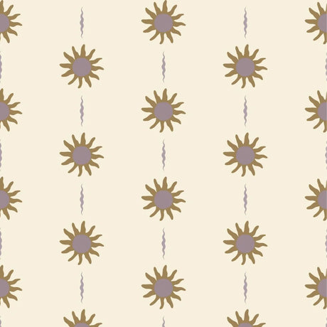vintage meisjeskamer of babykamer behang met boho zonnetjes van het merk Little Amour