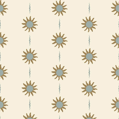 vintage meisjeskamer of babykamer behang met boho zonnetjes van het merk Little Amour