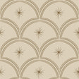 vintage beige meisjeskamer of babykamer behang met sterren van het merk Little Amour