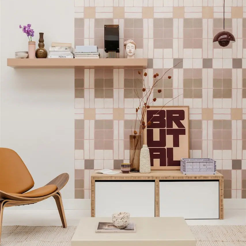 meiseskamer behang patchwork van het merk Bibelotte