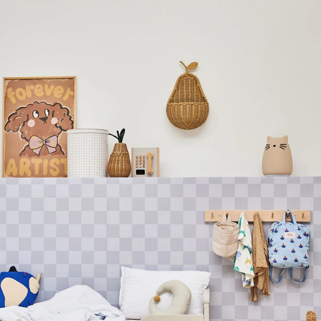 Behang voor kinderkamer of babykamer retro blokken