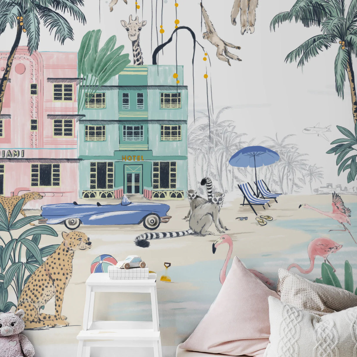 Jungle Behang - Miami Beach