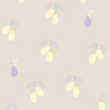 Behang voor kinderkamer of babykamer retro peren
