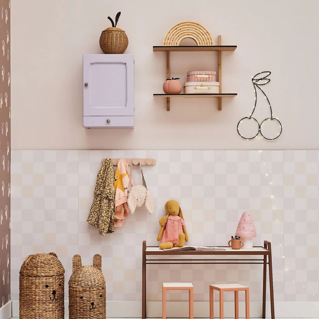 Behang voor kinderkamer of babykamer retro blokken