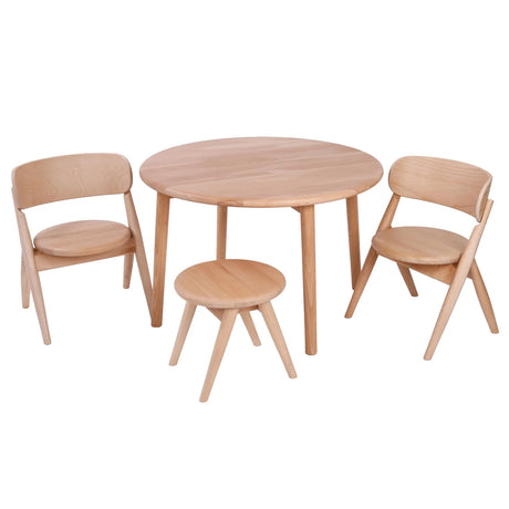 Houten kindertafel met stoeltjes Curve Lab