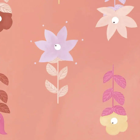 Behang voor kinderkamer of babykamer bloemen