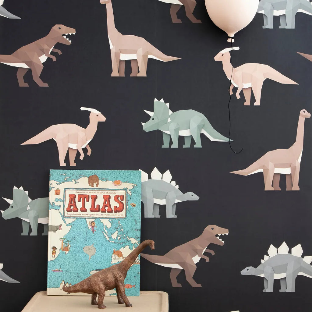 Behang met dinosaurussen voor kinderkamers