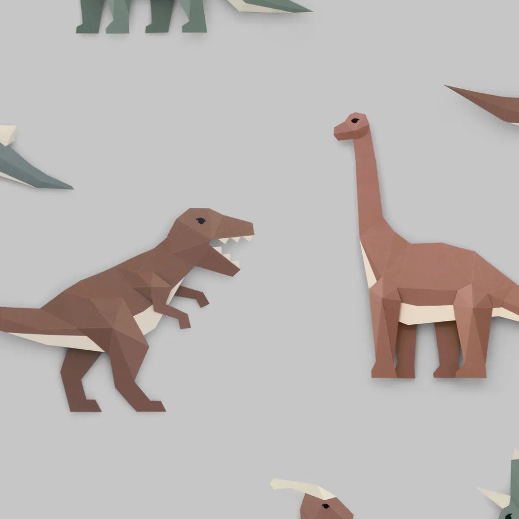 Behang met dinosaurussen voor kinderkamers