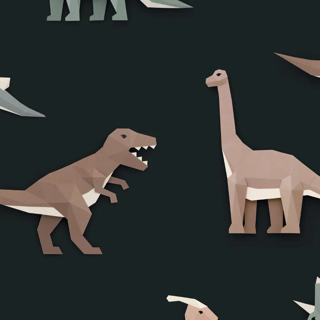 Behang met dinosaurussen voor kinderkamers