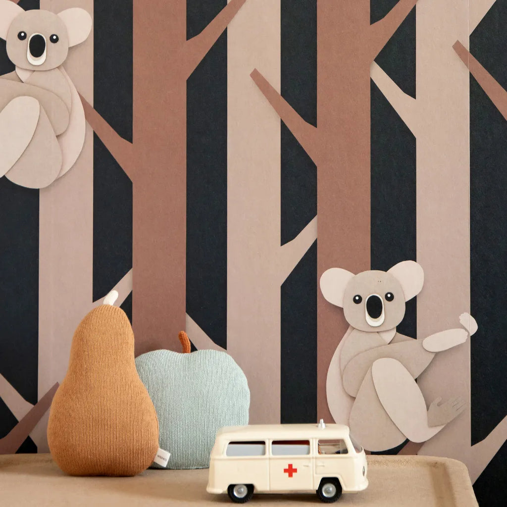 Behang voor babykamers of kinderkamers met koala's