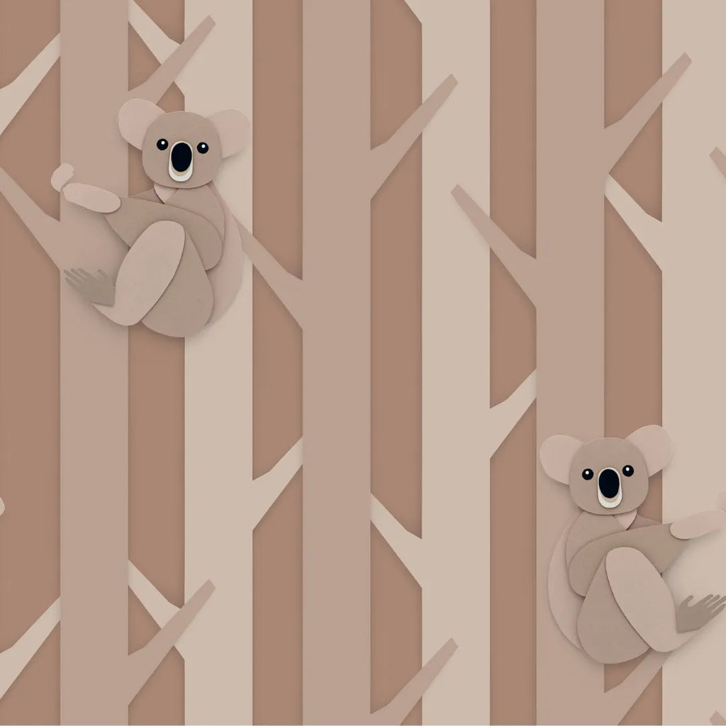 Behang voor babykamers of kinderkamers met koala's