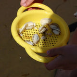 Zandbak en watertafel van Viking Toys. Ecologisch buitenspeelgoed.