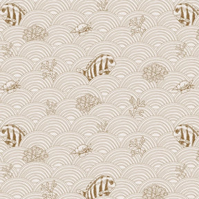 Behang voor de kinderkamer onder zee wereld met vissen