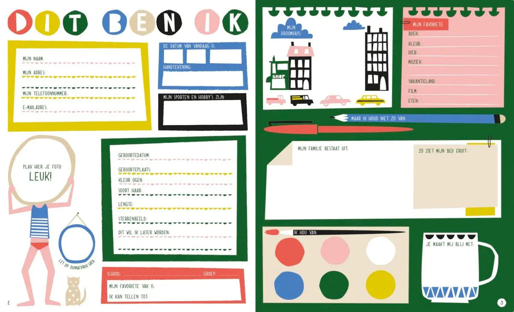 Vriendenboek origineel met stickers voor basisschool