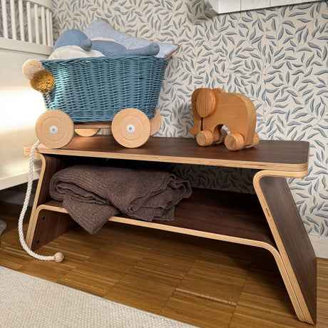 Halbankje walnut voor kinderen Curve Lab