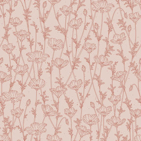 Kinderkamer behang met wilde bloemen