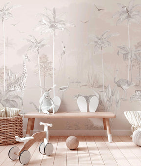 Fotobehang jungle kinderkamer Annet Weelink