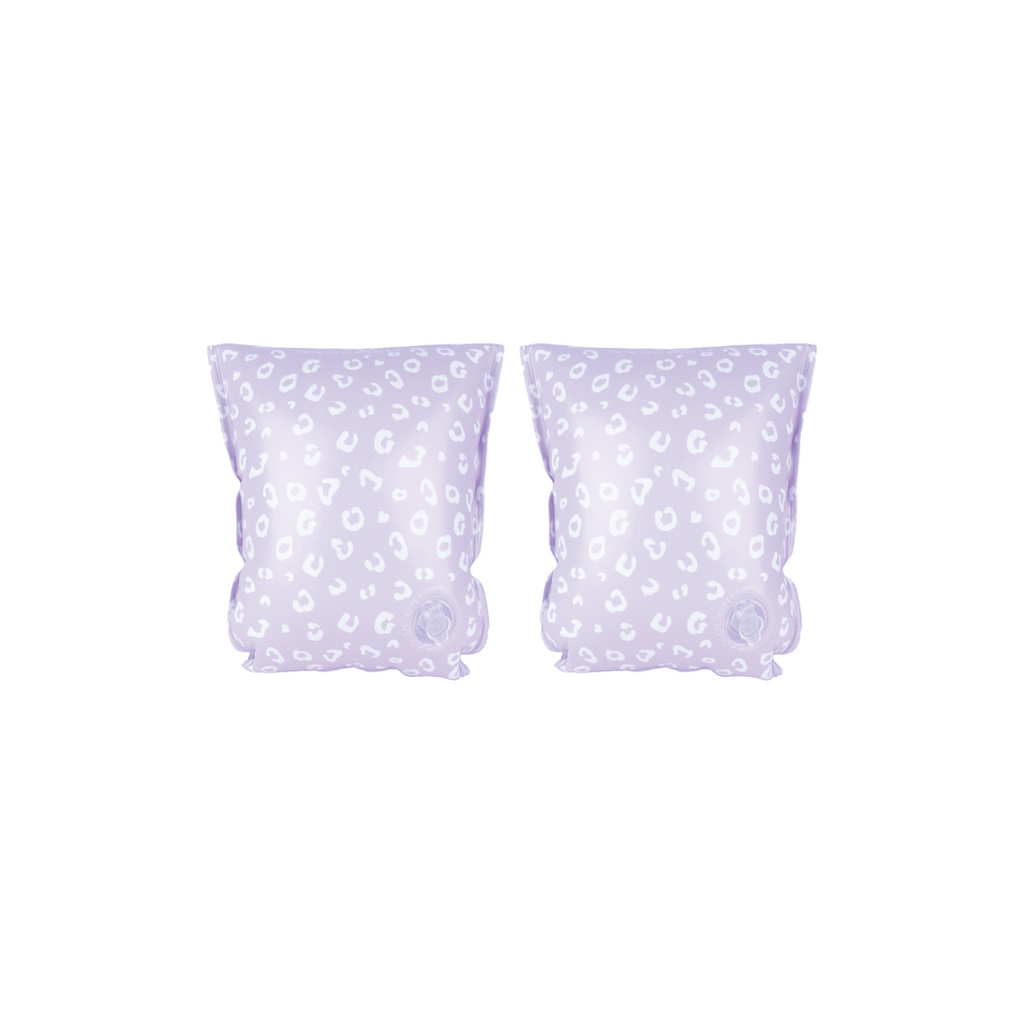 Zwembandjes met lila panterprint | 2-6 jaar