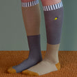 Kinder kniekousen van Sticky Lemon in de kleuren woodygreen en pigeon blue
