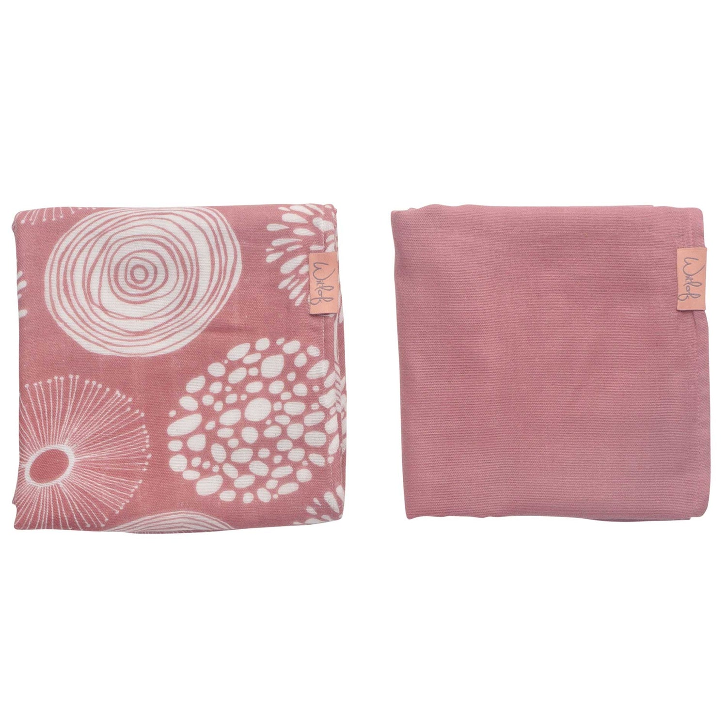 Witlof for Kids Hydrofiele Doek -  Sparkle rose / offwhite (2-pack)