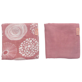 Witlof for Kids Hydrofiele Doek -  Sparkle rose / offwhite (2-pack)