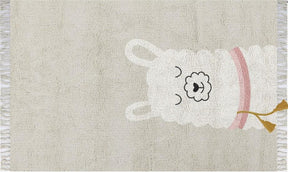 Tapis Petit Vloerkleed Lama, getuft katoen 
