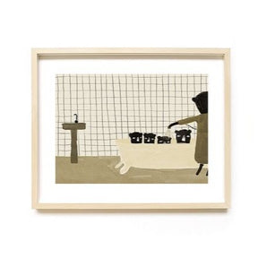 Ted & Tone beren posters. Bathtime. Wanddecoratie voor de kinderkamer.