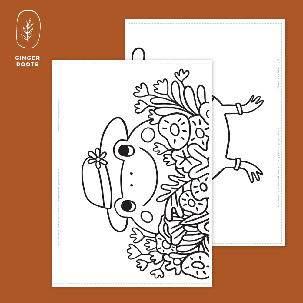 Kikker Raam tekening voor kinderen