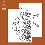Kikker Raam tekening voor kinderen