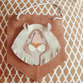 Leren muurhanger met tijgerkop Atelier Ovive