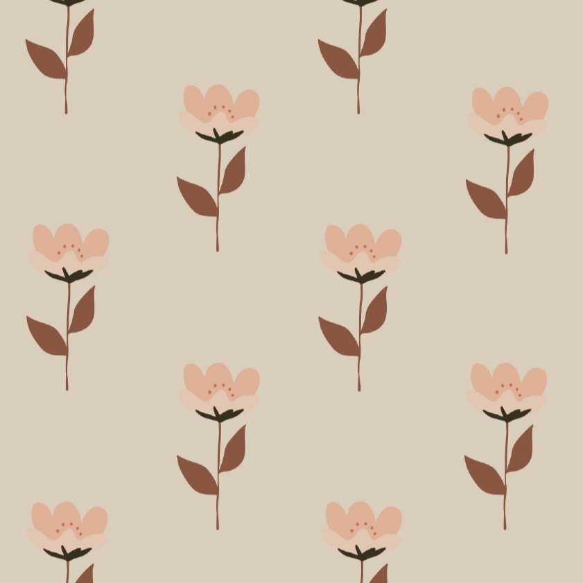 Bibelotte retrobloem roze behang