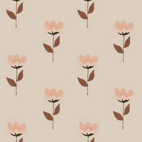 Bibelotte retrobloem roze behang