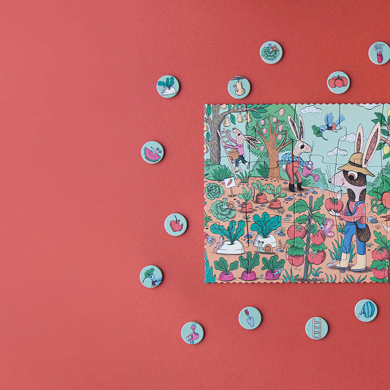 Londji rabbit's garden ontdek puzzel voor kinderen
