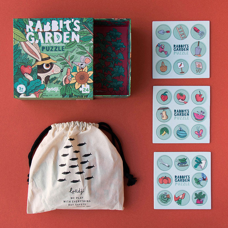 Londji rabbit's garden ontdek puzzel voor kinderen