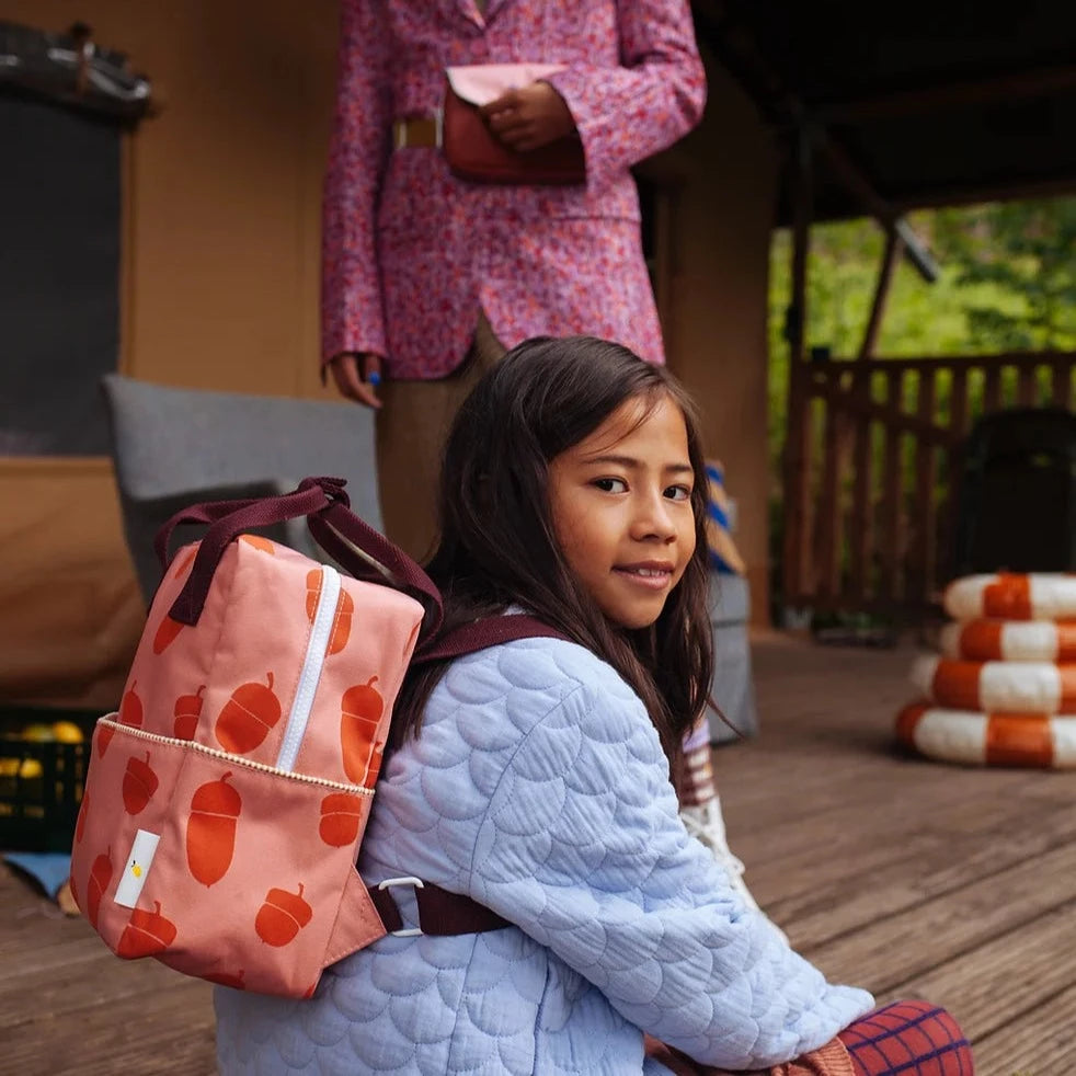 Sticky Lemon envelope collection - special edition acorn. Roze en rode kinder rugzak